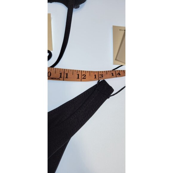 SAME Los Angeles Swim Bikini Set 2Pc Triangke Top High Weist Bottom Black XLarge - Picture 5 of 9